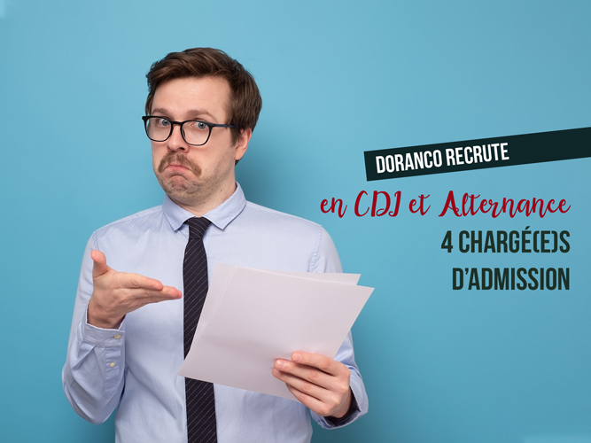 Doranco recrute 4 Chargé(e)s des admissions (H/F) en CDI et Alternance